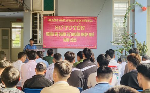 XÃ XUÂN HÒA: KHÁM SƠ TUYỂN NVQS NĂM 2025