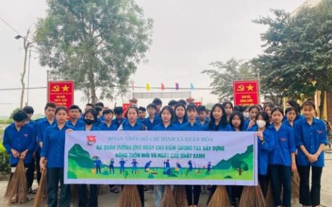 TRẺ XÃ XUÂN HOÀ TỔ CHỨC NHIỀU HOẠT ĐỘNG SÔI NỔI THÁNG THANH NIÊN NĂM 2024